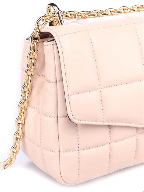 michael kors grey quilted bag|Michael Kors soho large bag.